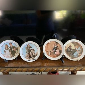 Norman Rockwell commemorative plates, young love series.